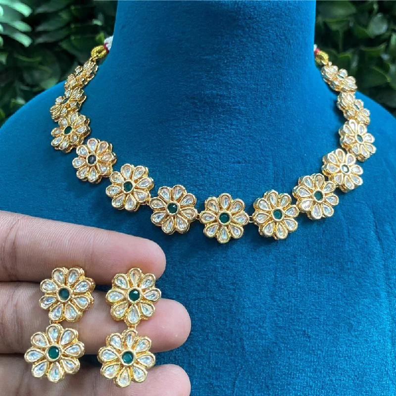 Elegant Necklaces And Bracelets At Limited-Time Offers Prime Kundan Jewellery Gold Plated Polki Kundan Necklace Set Elegant Necklaces And Bracelets At Limited-Time Offers Prime Kundan Jewellery Gold Plated Polki Kundan Necklace Set