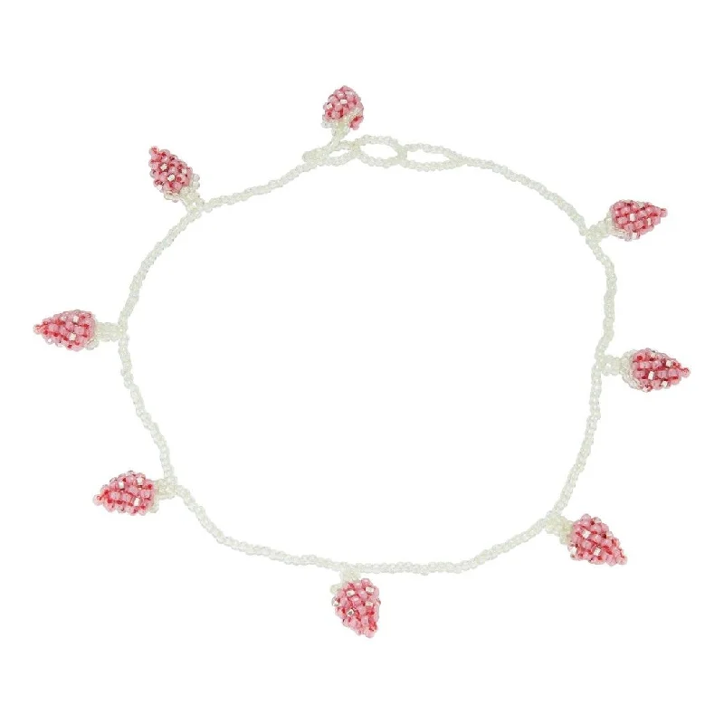 Make Your Outfit Shine With Discounted Jewelry Pale Strawberry Necklace Pink and Red Beads Make Your Outfit Shine With Discounted Jewelry Pale Strawberry Necklace Pink and Red Beads