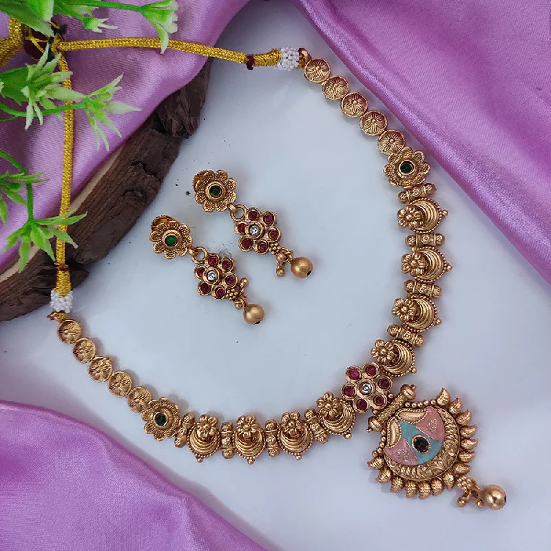 Holiday Jewelry Sale – Perfect Gifts At The Best Prices Raj Creations Gold Plated Pota Stone Meenakari Necklace Set
