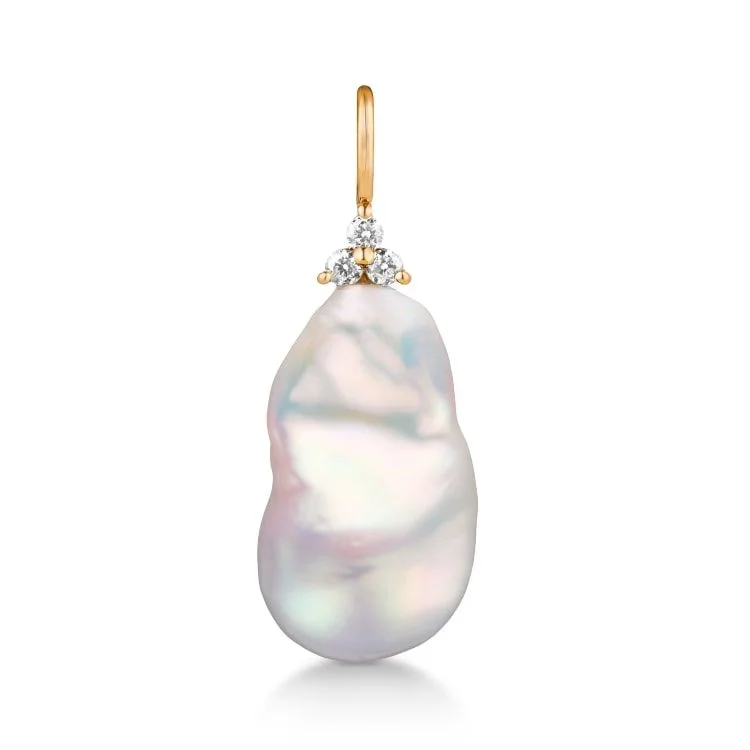 Jewelry Clearance – Final Chance To Save Big Fryd Baroque 18K Gold Pendant Large w. Diamonds & Pearl Jewelry Clearance – Final Chance To Save Big Fryd Baroque 18K Gold Pendant Large w. Diamonds & Pearl