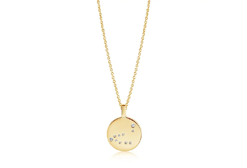 Get Your Favorite Jewelry At The Best Price Zodiaco Capricorn Gold Plated Necklace w. White Zirconias Get Your Favorite Jewelry At The Best Price Zodiaco Capricorn Gold Plated Necklace w. White Zirconias