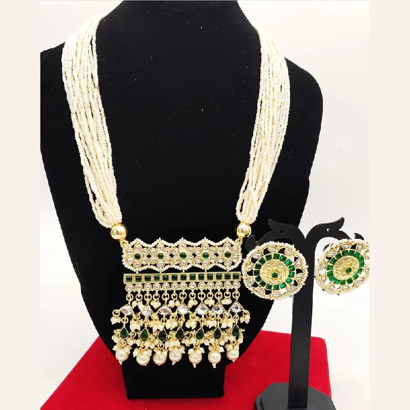 Exclusive Jewelry Offers – Sparkle For Less SNERA Gold Plated Kundan Stone & Pearls Necklace Set Exclusive Jewelry Offers – Sparkle For Less SNERA Gold Plated Kundan Stone & Pearls Necklace Set