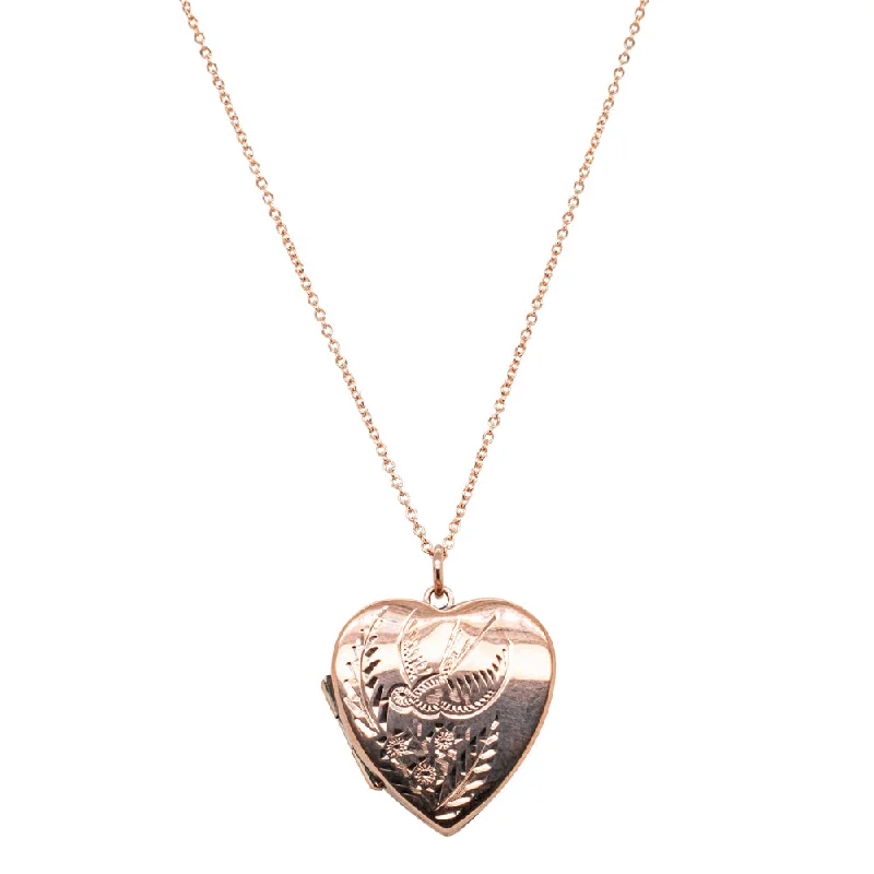 Limited-Time Jewelry Discounts – Shine Without The Splurge Vintage 9ct Rose Gold Pheasant & Flowers Heart Locket Limited-Time Jewelry Discounts – Shine Without The Splurge Vintage 9ct Rose Gold Pheasant & Flowers Heart Locket