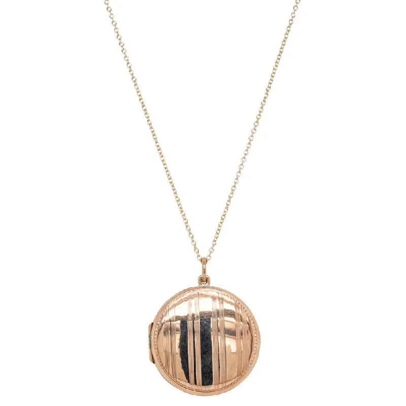 Versatile Layering Jewelry For Effortless Chic Vintage 9ct Rose Gold Round Locket