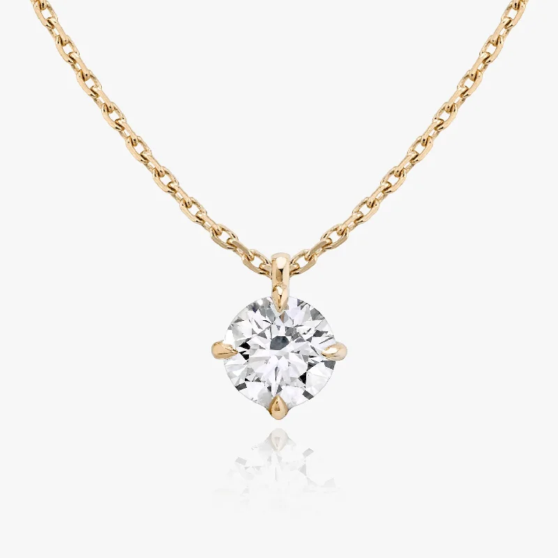 Limited-Time Offer On Elegant Jewelry Pieces Solitaire Hanging Round Brilliant 14K Rosegold Necklace w. Lab-Grown Diamond Limited-Time Offer On Elegant Jewelry Pieces Solitaire Hanging Round Brilliant 14K Rosegold Necklace w. Lab-Grown Diamond