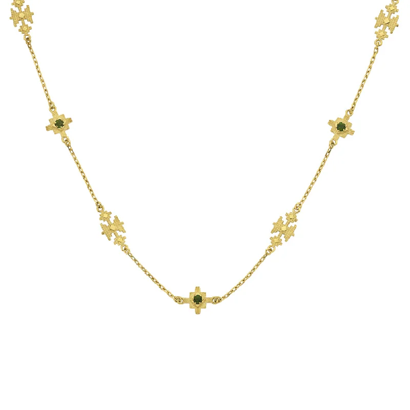 Timeless Elegance At Unbelievable Discounts Zoe & Morgan Ayllu Necklace - Gold Plated & Chrome Diopside Timeless Elegance At Unbelievable Discounts Zoe & Morgan Ayllu Necklace - Gold Plated & Chrome Diopside