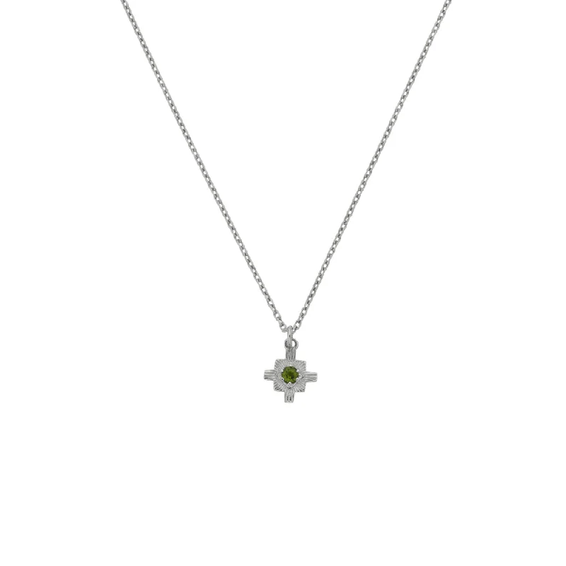Luxury Handcrafted Jewelry For Elegant Looks Zoe & Morgan Inka Necklace - Sterling Silver & Chrome Diopside
