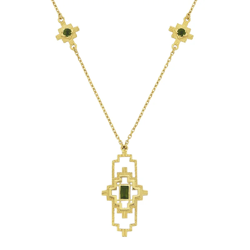 Jewelry Clearance Event – Stock Up Before It's Over Zoe & Morgan Munay Necklace - Gold Plated & Chrome Diopside