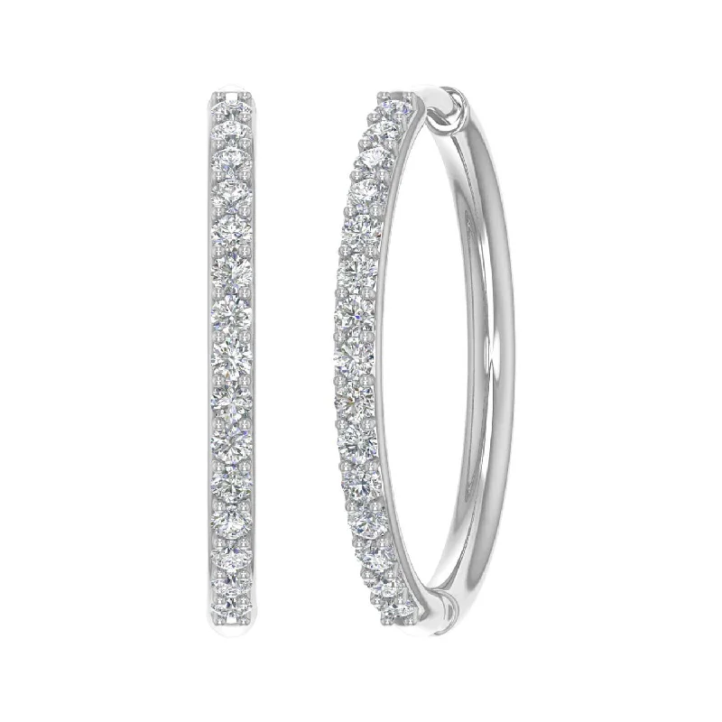 Best Jewelry Deals – Premium Quality At Exclusive Discounts 0.40 Carat Diamond Hoop Earrings in Gold - IGI Certified