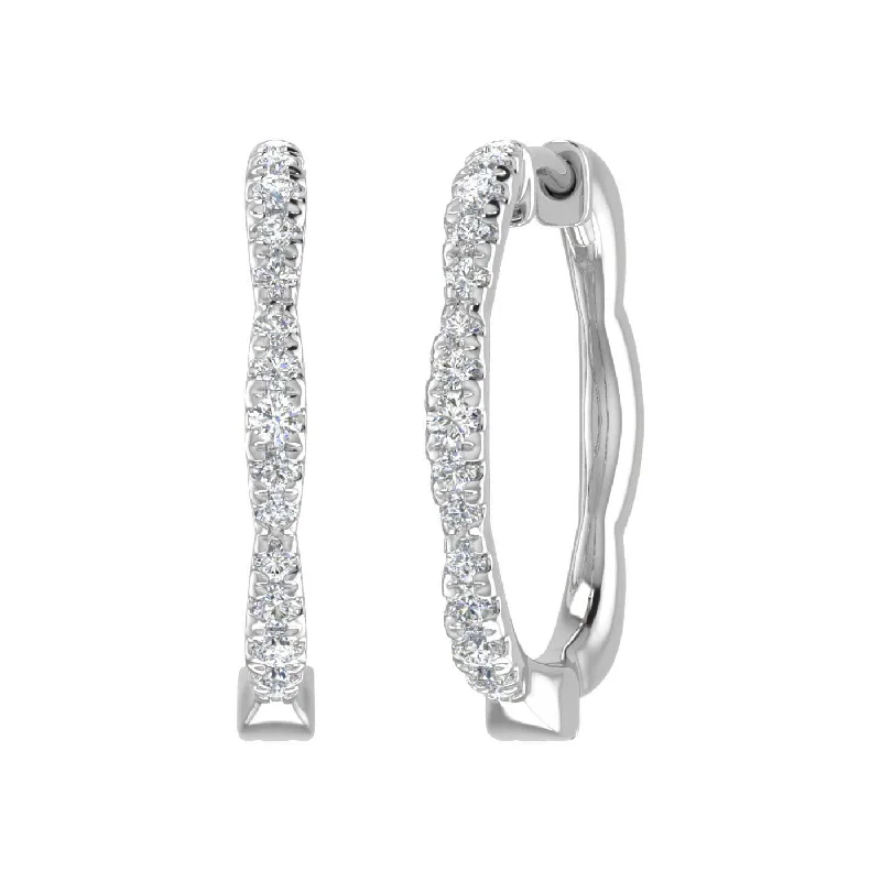 Buy More, Save More On Stunning Jewelry Pieces 1/4 Carat Diamond Hoop Earrings in Gold - IGI Certified Buy More, Save More On Stunning Jewelry Pieces 1/4 Carat Diamond Hoop Earrings in Gold - IGI Certified