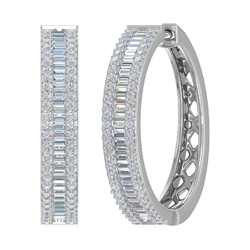 Luxury Meets Affordability – Jewelry Sale Live Now 1 Carat Diamond Hoop & Huggies Earrings in Gold - IGI Certified