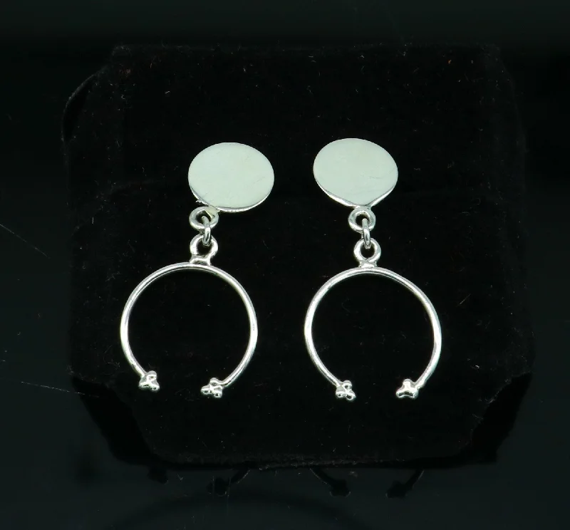 Discover Unique Jewelry With Special Limited-Time Offers 925 sterling silver customized unique design dainty elegant plain fancy stud earring, drop dangle geometric earring gift to her ear718