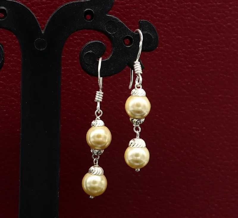 Everyday Jewelry Essentials Now On Sale 925 sterling silver handmade hoops pearl earring, stunning drop dangling earring amazing bridesmaid customized hook earring s918 Everyday Jewelry Essentials Now On Sale 925 sterling silver handmade hoops pearl earring, stunning drop dangling earring amazing bridesmaid customized hook earring s918