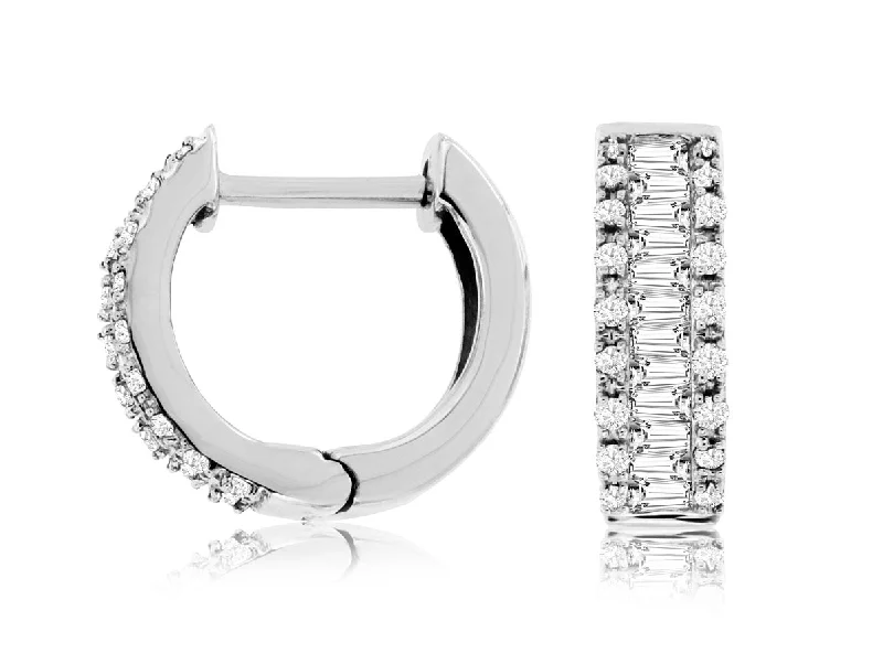 Jewelry Clearance Sale – Final Reductions Baguette and Round Diamond Huggie Earrings Jewelry Clearance Sale – Final Reductions Baguette and Round Diamond Huggie Earrings