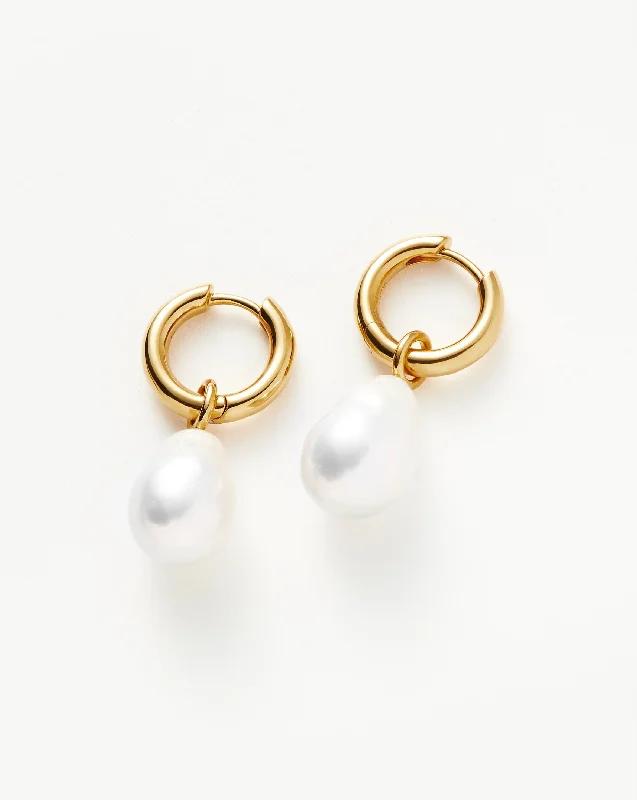 Flash Deals On Fine Jewelry – Shop Before It's Gone Baroque Pearl Drop Tunnel Mini Hoop Earrings | 18ct Gold Vermeil/Pearl Flash Deals On Fine Jewelry – Shop Before It's Gone Baroque Pearl Drop Tunnel Mini Hoop Earrings | 18ct Gold Vermeil/Pearl