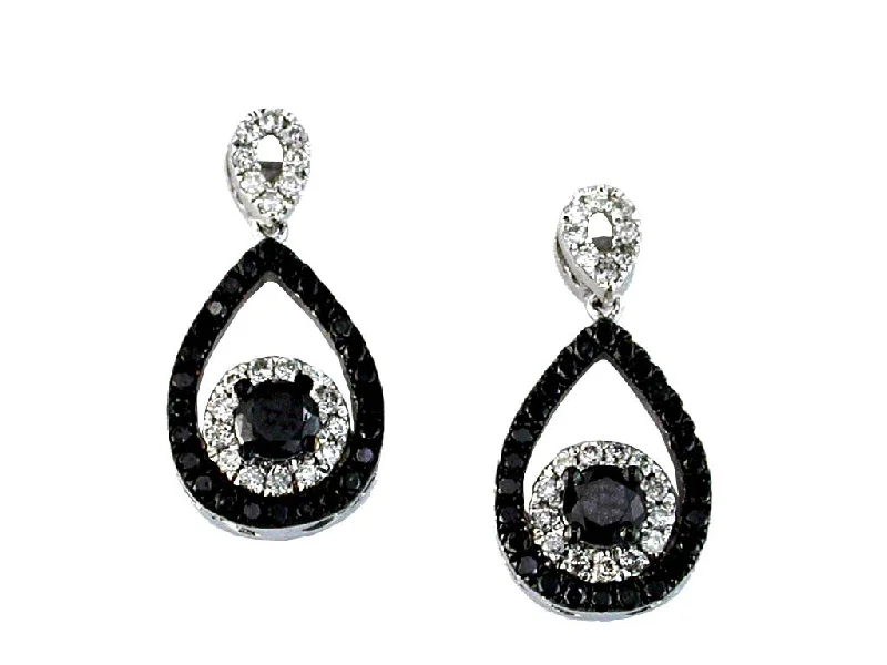 High-Quality Jewelry At A Fraction Of The Cost Black and White Diamond Dangle Earrings High-Quality Jewelry At A Fraction Of The Cost Black and White Diamond Dangle Earrings