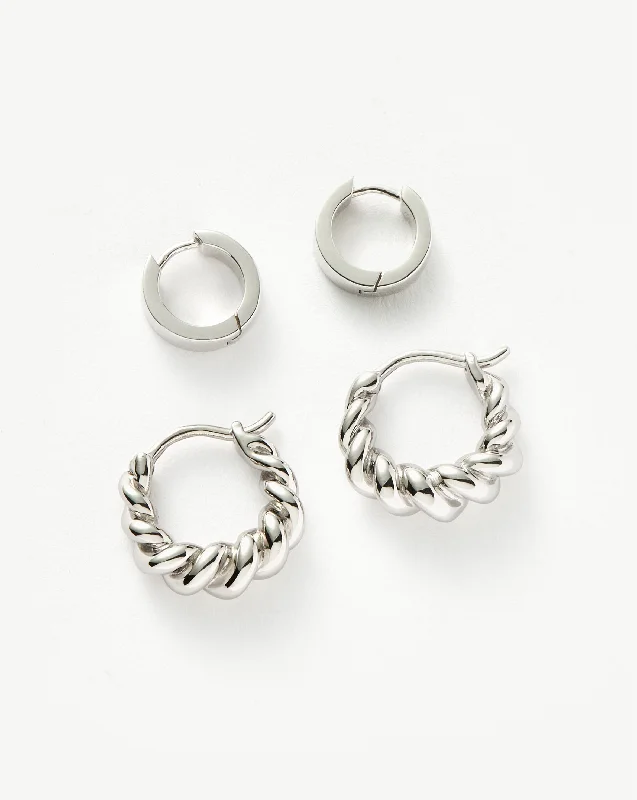 Jewelry Sale Bonanza – Grab Your Sparkle Now Chubby & Tidal Mini Hoop Earring Set
