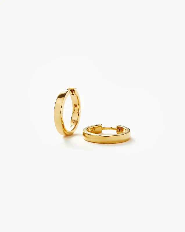 Timeless Jewelry At Special Discount Rates Classic Flat Small Hoop Earrings | 18ct Gold Vermeil Timeless Jewelry At Special Discount Rates Classic Flat Small Hoop Earrings | 18ct Gold Vermeil