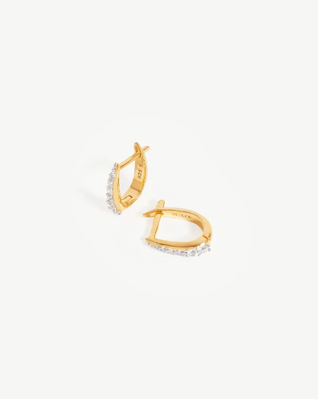 Don't Miss These Dazzling Jewelry Discounts Claw Huggies | 18ct Gold Vermeil/Pavé