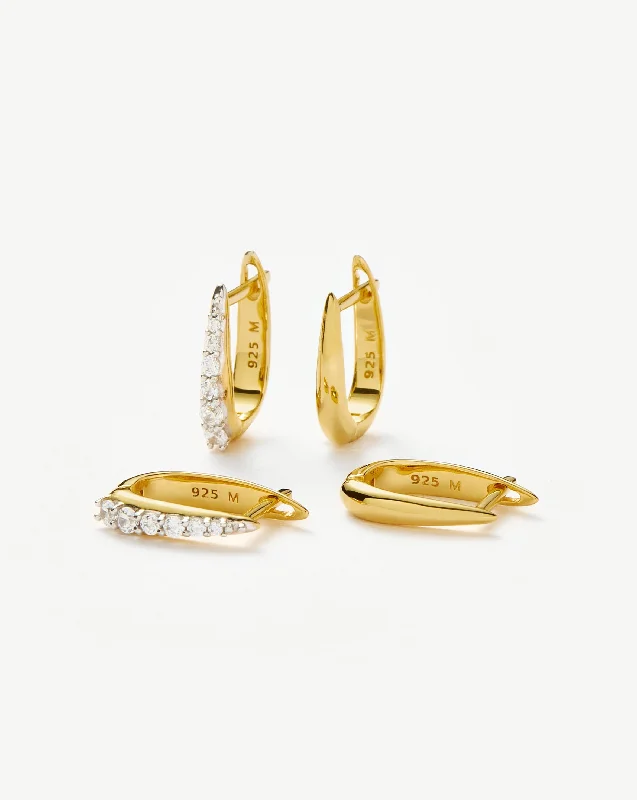 Limited-Stock Jewelry Clearance – Grab Your Favorites Now Claw Pave Huggies Earring Set | 18ct Gold Vermeil/Pavé Limited-Stock Jewelry Clearance – Grab Your Favorites Now Claw Pave Huggies Earring Set | 18ct Gold Vermeil/Pavé
