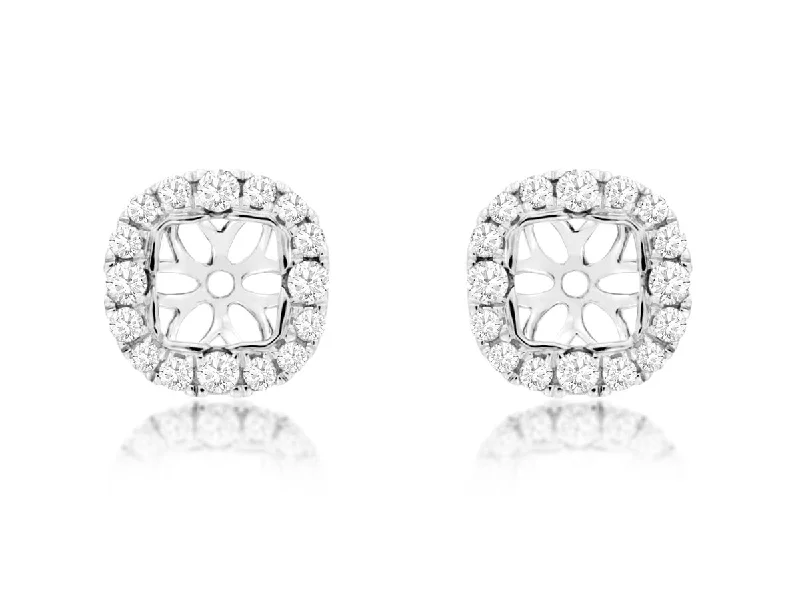 Handmade Pearl Jewelry For Timeless Elegance Cushion Shaped Diamond Earring Jackets Handmade Pearl Jewelry For Timeless Elegance Cushion Shaped Diamond Earring Jackets