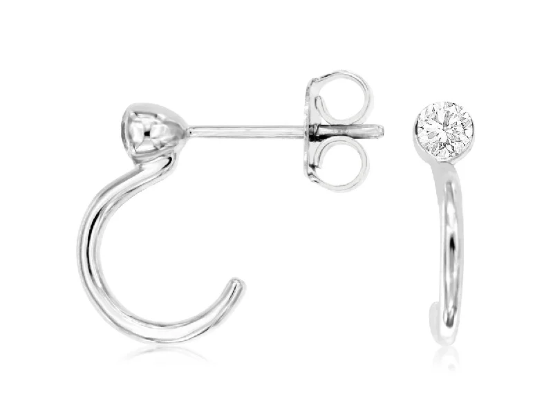 Once-A-Year Jewelry Sale – Grab Your Favorites Now Diamond Accented Half Hoop Earrings