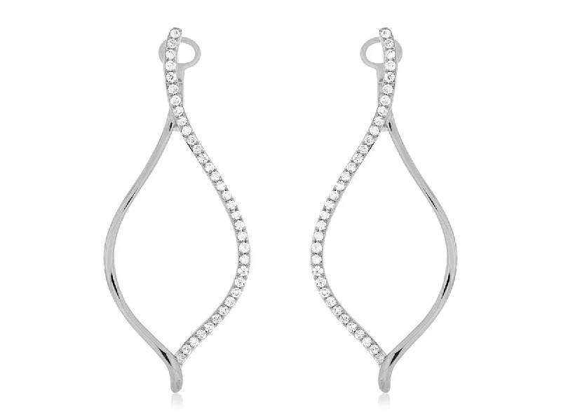 Shop Elegant Jewelry At Unbeatable Prices Diamond Accented Open Dangle Earrings