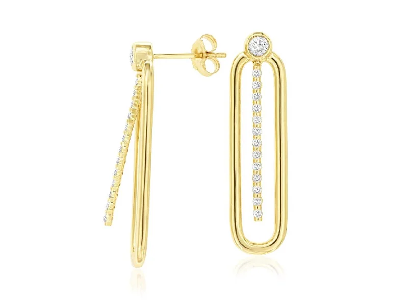 Don't Miss Our Biggest Jewelry Sale Of The Season Diamond Accented Paperclip Design Earrings Don't Miss Our Biggest Jewelry Sale Of The Season Diamond Accented Paperclip Design Earrings