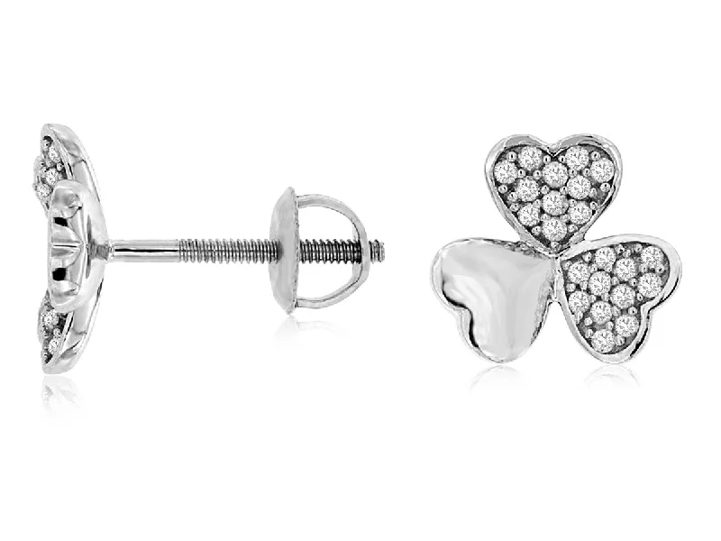 Trending Jewelry Styles Now At Limited-Time Discounts Diamond Accented Shamrock Design Earrings Trending Jewelry Styles Now At Limited-Time Discounts Diamond Accented Shamrock Design Earrings