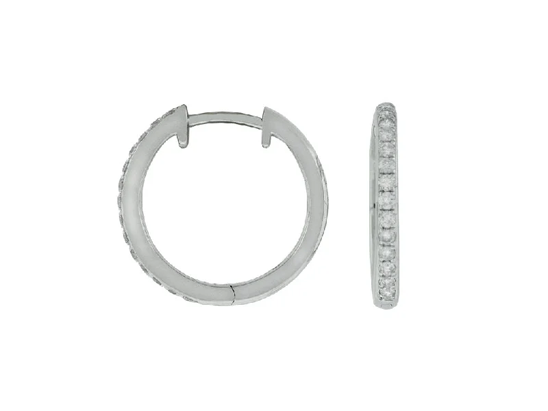 Personalized Jewelry Sale – Meaningful Gifts At Great Prices Diamond and White Gold Hoop Earrings