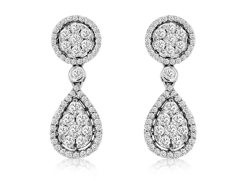 Shop Jewelry That Shines Without The High Price Diamond Cluster Dangle Earrings