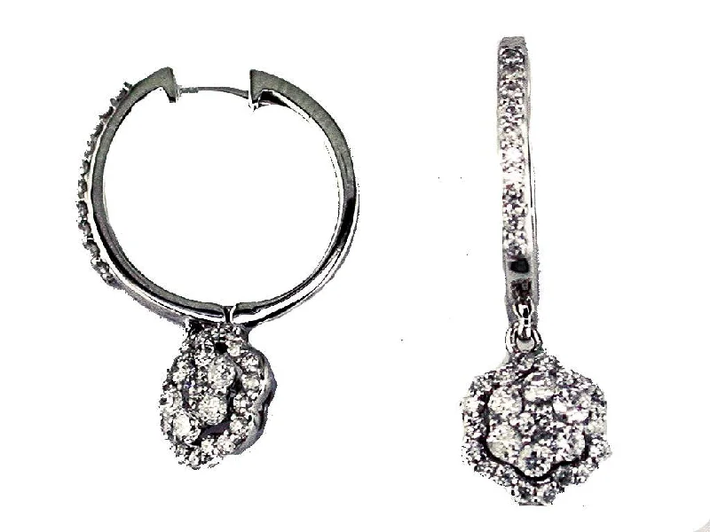 Stunning Jewelry At A Fraction Of The Price Diamond Cluster Flower Design Dangle Earrings Stunning Jewelry At A Fraction Of The Price Diamond Cluster Flower Design Dangle Earrings