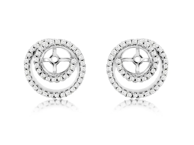 Chic And Stylish Jewelry At Exclusive Prices Diamond Double Halo Design Earring Jackets Chic And Stylish Jewelry At Exclusive Prices Diamond Double Halo Design Earring Jackets