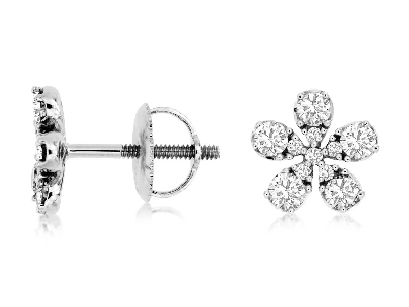 Fashion-Forward Jewelry At Incredible Prices Diamond Flower Design Earrings