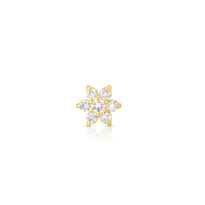 Limited Stock On Premium Jewelry At Low Prices 0.25ct Diamond Flower Stud Earring