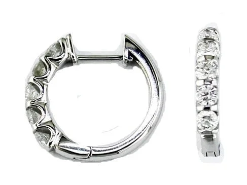 Timeless Elegance At Unbelievable Discounts Round Diamond Hoop Earrings