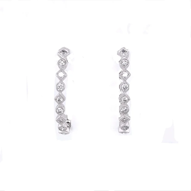 Modern Jewelry At Exclusive Discounts – Shop Today Milgrain Edge Oval Diamond Hoop Earrings Modern Jewelry At Exclusive Discounts – Shop Today Milgrain Edge Oval Diamond Hoop Earrings