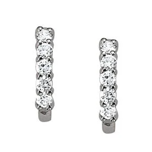 Trendy Minimalist Jewelry For Everyday Wear Diamond Huggie Earrings