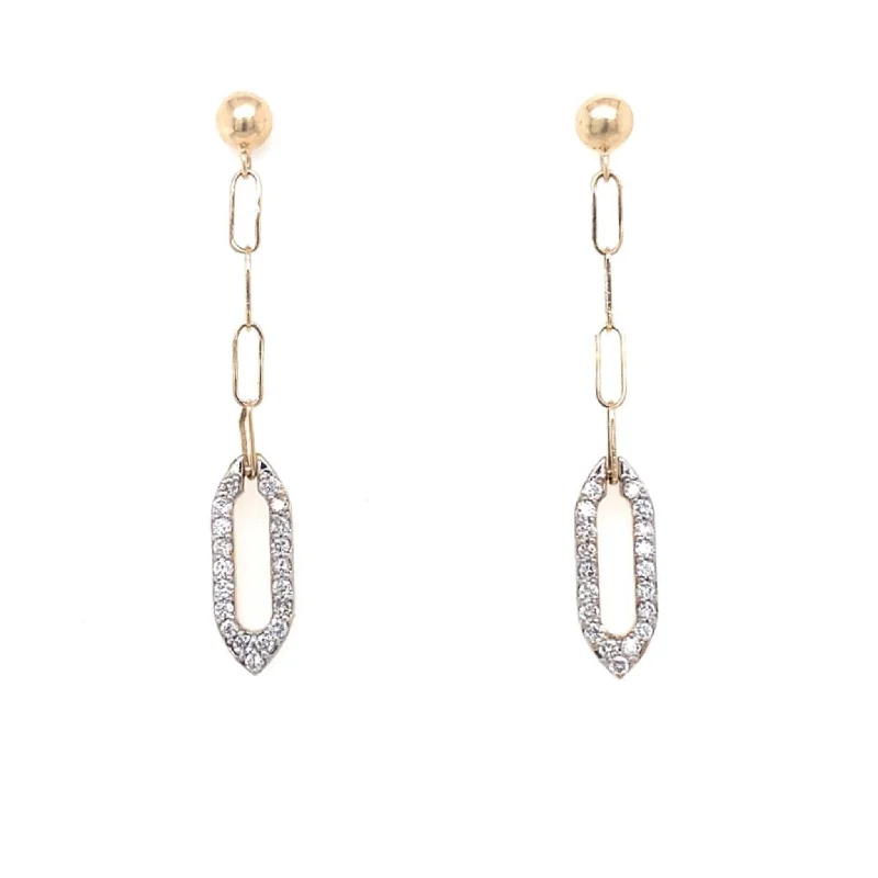 Shop Dazzling Jewelry With Special Promotional Discounts Diamond Paperclip Design Dangle Earrings