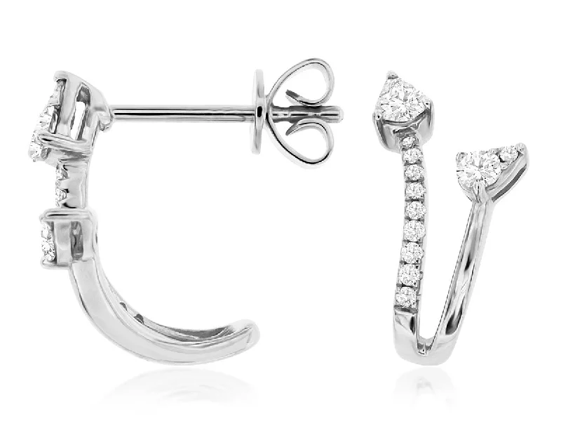 Exclusive Jewelry Bundles At Discounted Rates Diamond Split Design Huggie Earrings