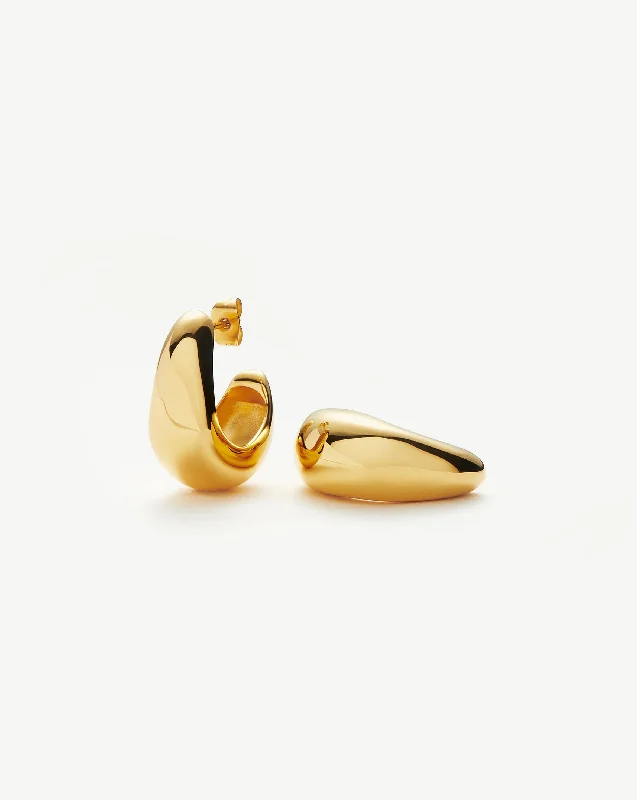 Everyday Jewelry Essentials Now On Sale Dome Medium Hoop Earrings | 18ct Gold Plated
