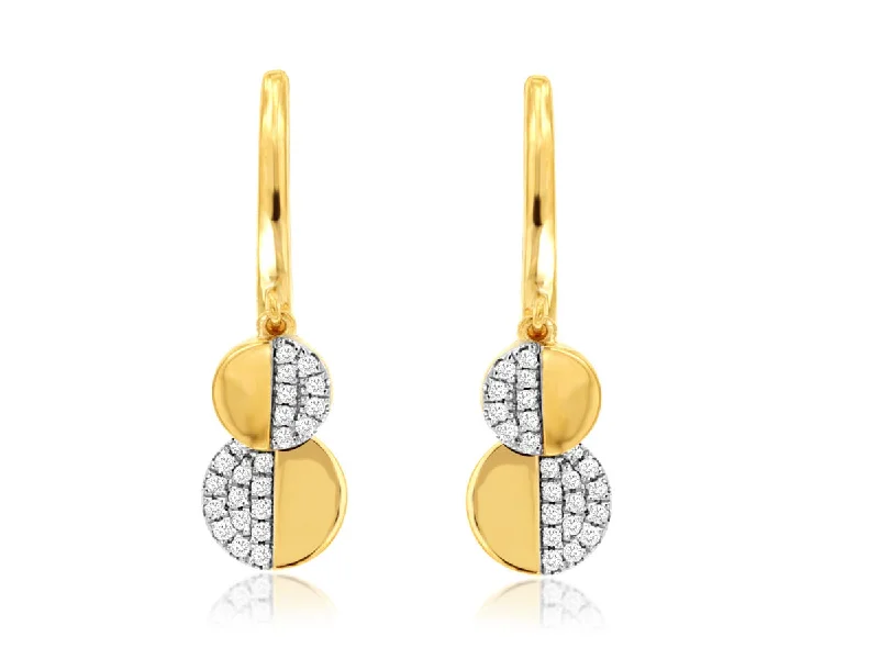 Limited-Time Offer On Premium Jewelry Collections Double Circle with Diamond Detail Drop Earrings Limited-Time Offer On Premium Jewelry Collections Double Circle with Diamond Detail Drop Earrings