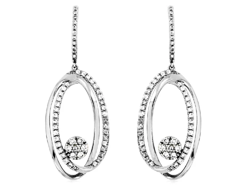 Shop Dazzling Jewelry With Special Promotional Discounts Interlocking Open Oval Diamond Dangle Earrings Shop Dazzling Jewelry With Special Promotional Discounts Interlocking Open Oval Diamond Dangle Earrings