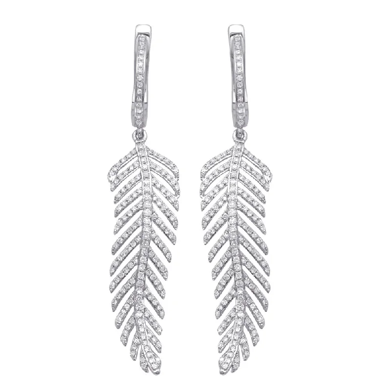 Flash Sale On Stunning Jewelry – Don't Miss Out Diamond Leaf Drop Earrings