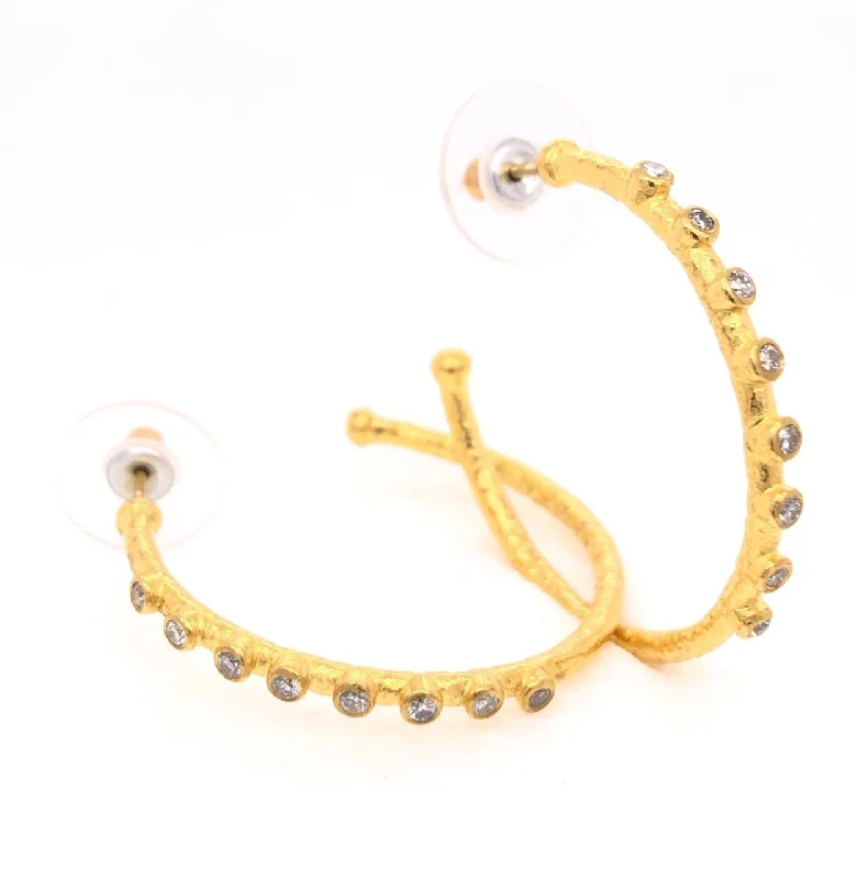 Special Sale On Handcrafted Jewelry – Shop Today 24K Diamond Hoop Earrings