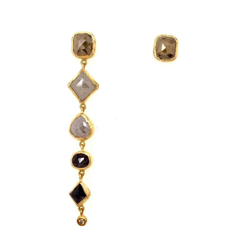 Grab Exquisite Jewelry At The Lowest Prices 24K Rose Cut Diamond Earrings
