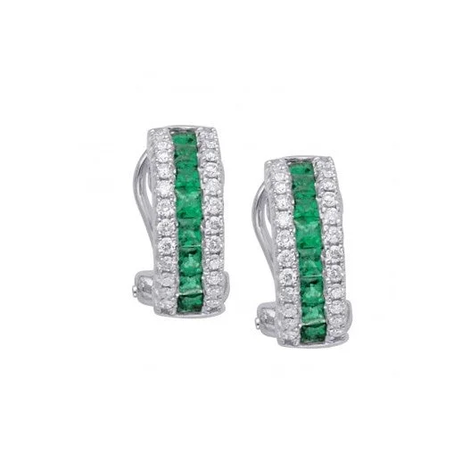 Gorgeous Jewelry, Limited-Time Savings Emerald and Diamond Huggie Earrings
