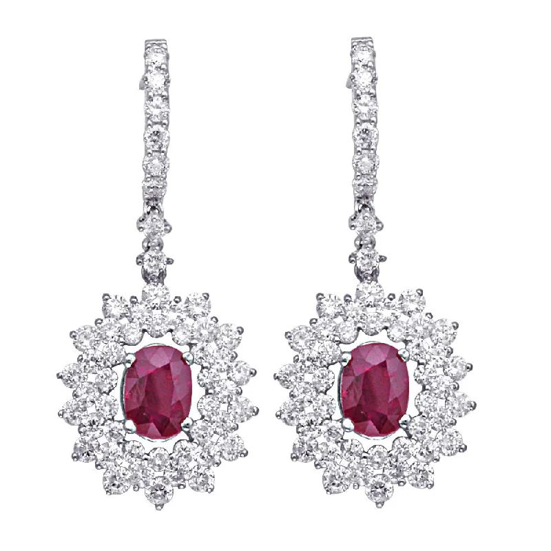Luxury Jewelry Without The Luxury Price Tag Ruby and Diamond Drop Earrings