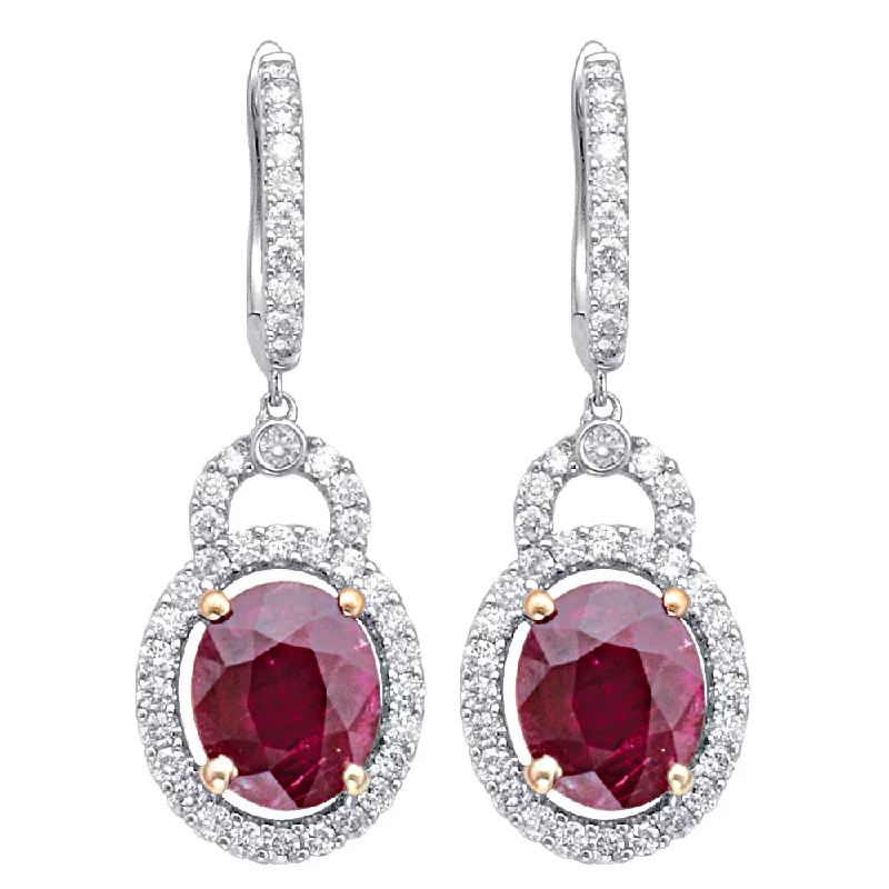Jewelry Deals That Outshine The Rest Ruby and Diamond Drop Earrings