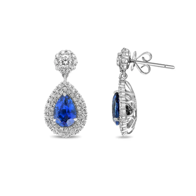 Unmissable Deals On Handmade Jewelry Collections Sapphire and Diamond Earrings